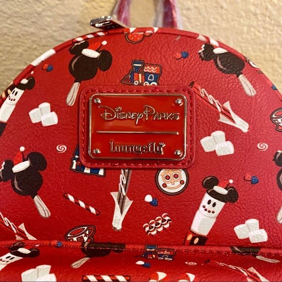 Mickey & Friends Holiday Loungefly Mini Backpack Sweet Treats Snacks NWT - Picture 2 of 5